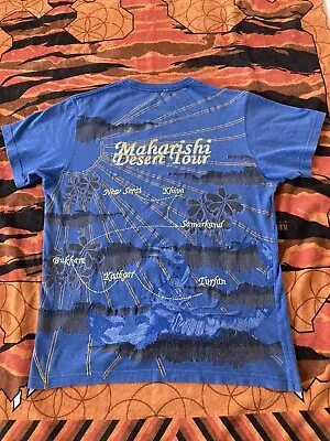 Buy Blue Maharishi Heavily Embroidered Scorpion Desert Tour Tee Large/XL New • 99.99£