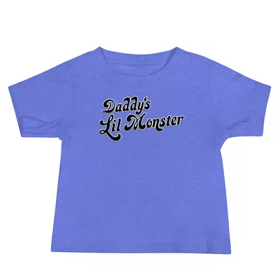 Buy DADDY'S LIL LITTLE MONSTER Baby Jersey Short Sleeve Tee T-shirt • 19.68£