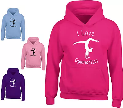 Buy Girls I Love Gymnastics Handstand Childrens Hoody Kids Sweatshirt Hoodies • 15.99£