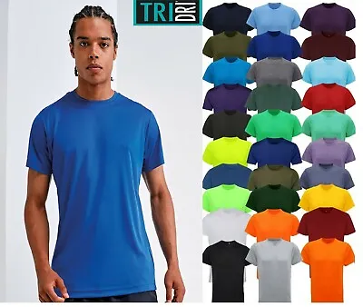 Buy Gym T-Shirt TriDri Mens Performance Summer/Sports/Workout/Running/Exercise Top • 7.77£
