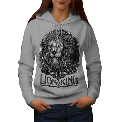 Buy Wellcoda Beast Animal Lion King Womens Hoodie,  Casual Hooded Sweatshirt • 28.99£