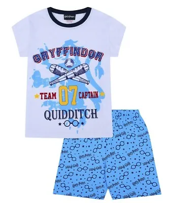 Buy Harry Potter Short Pyjamas Gryffindor Team 07 Quidditch Captain Pjs Blu-wht • 10.99£