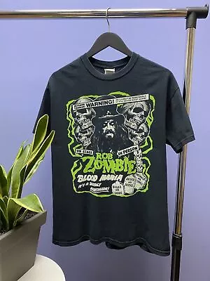 Buy Rob Zombie Blood Mania Band T Shirt Size M Black Medium Crewneck Men • 65.51£