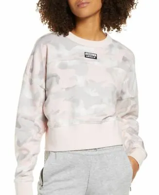 Buy New Adidas Originals Womens Cropped Ryv Trefoil Sweatshirt ~ Large #ec0777 Pink • 28.95£