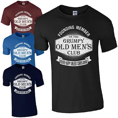 Buy Grumpy Old Men's Club T-Shirt Fathers Day Funny Dad Grandad Daddy Joke Gift Top • 6.99£
