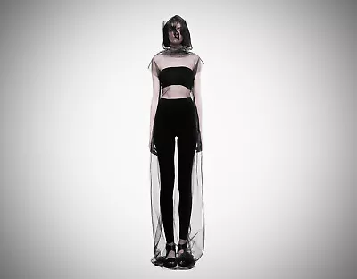 Buy Futuristic Clothing Avant Garde Dress Mesh Dress Sheer Turtleneck Dress Techwear • 43.23£