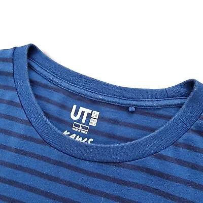 Buy Uniqlo X Kaws Sesame Street T-Shirt Mens Large Blue Striped Tee  • 21.95£