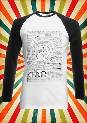 Buy Panic At The Disco Band Lyric Men Women Long Short Sleeve Baseball T Shirt 1875 • 9.95£