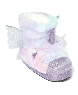 Buy Girls Kids Toddler 3D Unicorn Slippers Boots 4 5 6 7 8 9 Infants • 8.99£