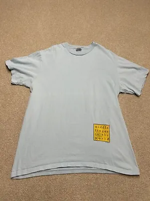Buy Supreme Middle Finger To The World T-Shirt Blue Size UK Medium Men's SS19 • 19.99£