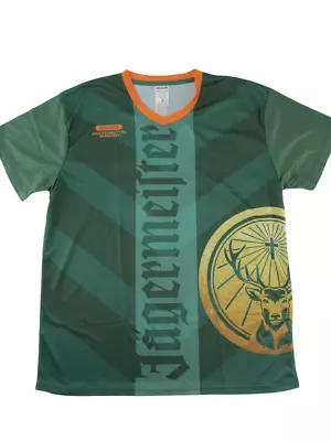 Buy Jagermeister NEW Green V Neck Graphic Jersey Womens M Football Soccer Shirt • 11.36£