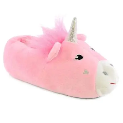 Buy Girls Slippers New Kids Novelty Unicorn Slippers Winter Warm Fur Snuggle Boots • 6.95£