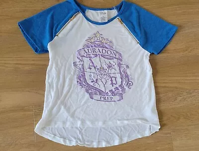 Buy Disney Store Tshirt Age 13 Descendants AURADON PREP Blue White Top Girls Vgc • 9.99£