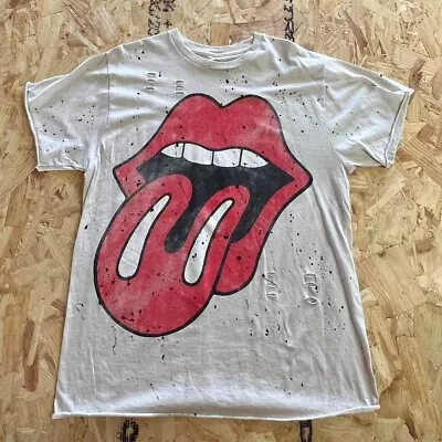 Buy The Rolling Stones T Shirt Small S White Mens Music Band Graphic • 12.99£
