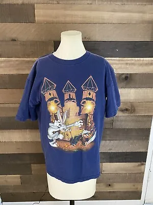 Buy Bugs Bunny Daffy Duck Youth T Shirt Distressed Size Xl Vintage • 16.08£