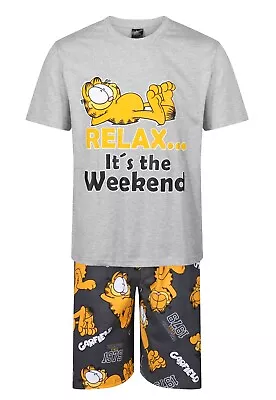 Buy Mens Short Pyjamas Character Weekend Garfield Night Lounge Sleep PJ Sets M-2XL • 11.99£