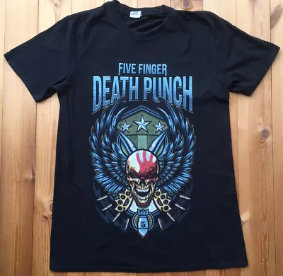 Buy Five Finger Death Punch 2017 World Tour Black T-shirt Size M • 12.99£