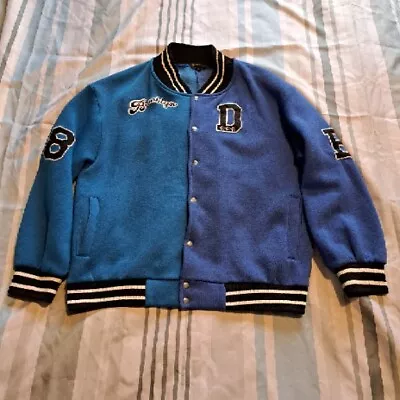 Buy Womans Detroit Varsity Jacket Size M Blue I Saw It First Jacket Beautiful Jacket • 10.99£