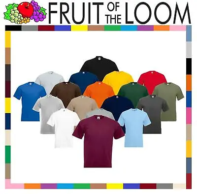Buy Fruit Of The Loom T Shirt T Shirts Short Sleeve 100% Cotton ! Plain Men/Women • 4.93£