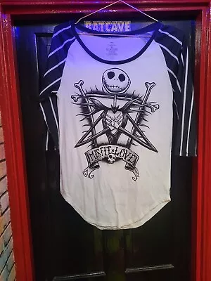 Buy The Nightmare Before Christmas Jack Baseball Style T-Shirt Size M • 3.99£