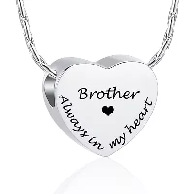 Buy Heart Cremation Jewellery Charm Memorial Necklace For Ashes For Family Member • 10.79£
