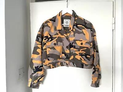 Buy Pull&bear Camouflage Denim Cropped Jacket Size M • 13£