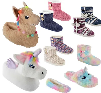 Buy Ladies Girls Childrens Novelty 3D Animal Plush Slippers Bootee Mule Ballet • 9.98£