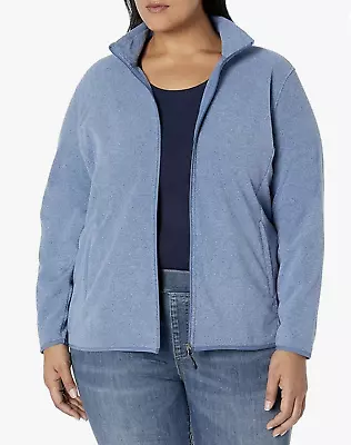 Buy Amazon Essentials Womens Classic-fit Full Zip Polar Soft Fleece Jacket - Blue • 12.99£