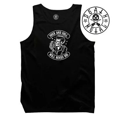 Buy Dead Singer Vest Music Clothing Skull Punk Band Rock N Roll Retro Fans Tank Top • 11.03£