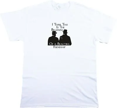 Buy Casablanca T-Shirt - 'Beautiful Friendship',  Humphrey Bogart, S-XXL • 17.99£