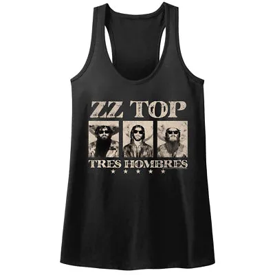Buy ZZ Top Tres Hombres Women Tank Top Rock Band Album Cover Concert Merch Racerback • 25.18£