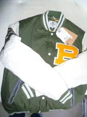 Buy Bellfield Varsity Green Mens Jacket Size L Retro Letterman  B  • 22£