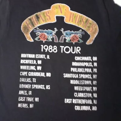 Buy  Appetite For Destruction Guns N Roses 1988 Tour Zara Man 2016 Black Frog EUR XL • 10.99£