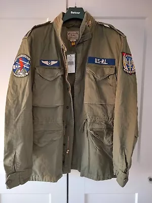 Buy Ralph Lauren Men's M65 Combat Jacket In Olive Green Size Large RRP £399 BNWTags • 199.99£