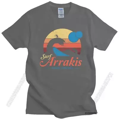 Buy Visit Arrakis T Shirt Men Cotton Surf Dune Sci Fi T-Shirt Short Sleeve Vintage D • 22.76£