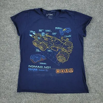 Buy Mass Effect Shirt Girl's 2XL Blue Andromeda BioWare Video Game Graphic Crew Neck • 5.52£