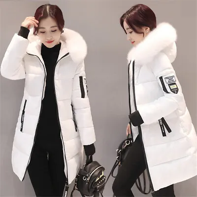 Buy New Women Hooded Jackets Winter Parka Outerwear Ladie Winter Chunky Puffer Coats • 21.84£