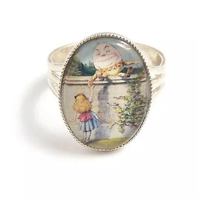Buy Alice In Wonderland Ring HUMPTY DUMPTY Fairytale Silver Adjustable Fairy Tale • 17.99£