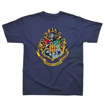 Buy Harry Potter Hogwarts Crest Children’s Navy T-Shirt • 19.99£