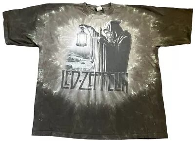 Buy Led Zeppelin Liquid Blue Stairway Tie Dye T Shirt Size XXL 2XL • 49.99£