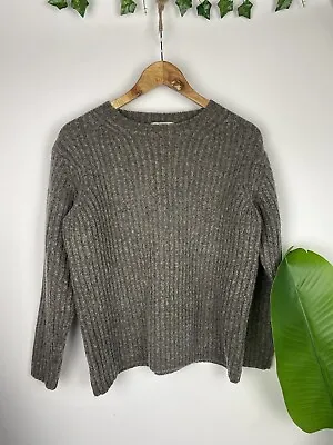Buy Vintage Size L 6-12 Taupe Brown Chunky Knit Wool Blend Jumper St Michael • 22£