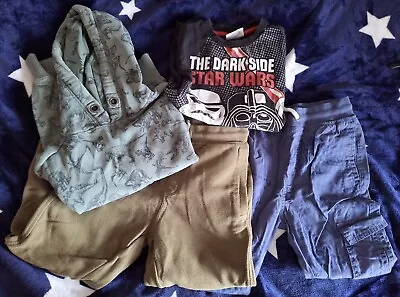 Buy Boys Bundle Trousers Tshirt Hoodie Next F&F Age 6-7 Dinosaur Star Wars • 4.99£