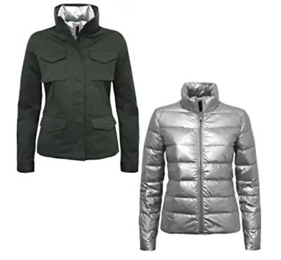 Buy Womens Fashion Padded Jacket Kappa 2 In 1 One 4 All Jacket - Green - New • 11.99£