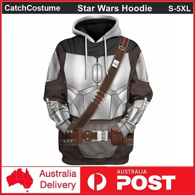 Buy Star Wars The Mandalorian Hoodie Pullover Sweatshirt Cosplay Costume Jacket Coat • 22.69£