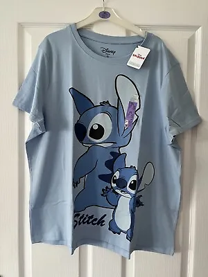 Buy Ladies Women’s Primark Disney Stitch T-shirt Top  Stitch Tee Top Size XL 18-20 • 17.99£