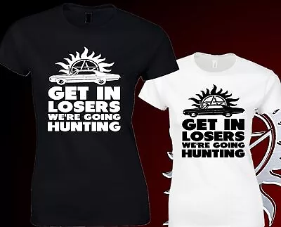 Buy Supernatural Get In Losers Ladies T Shirt Sam Dean Pudding Winchester Bros • 7.99£