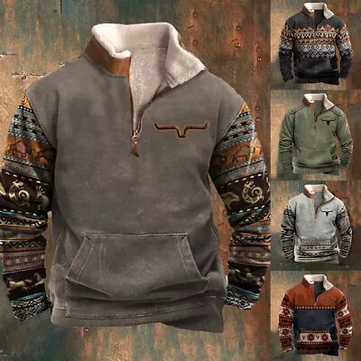 Buy Sweatshirts Men Hoodies Stand Collar Streetwear Activewear Long Sleeve • 33.89£