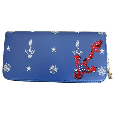 Buy Banned Apparel Anchor Blue Wallet Purse Tattoo Alternative Womens Clothing • 19.89£