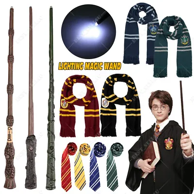 Buy Harry Potter Hogwarts Wizard Hermione LED Magic Wand Stick Scarf Tie Gifts Boxed • 8.59£