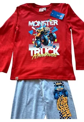 Buy LEGO City Boys Pyjama Size 6-8 Years Long Sleeve Cotton Monster Truck Logo New • 8.75£